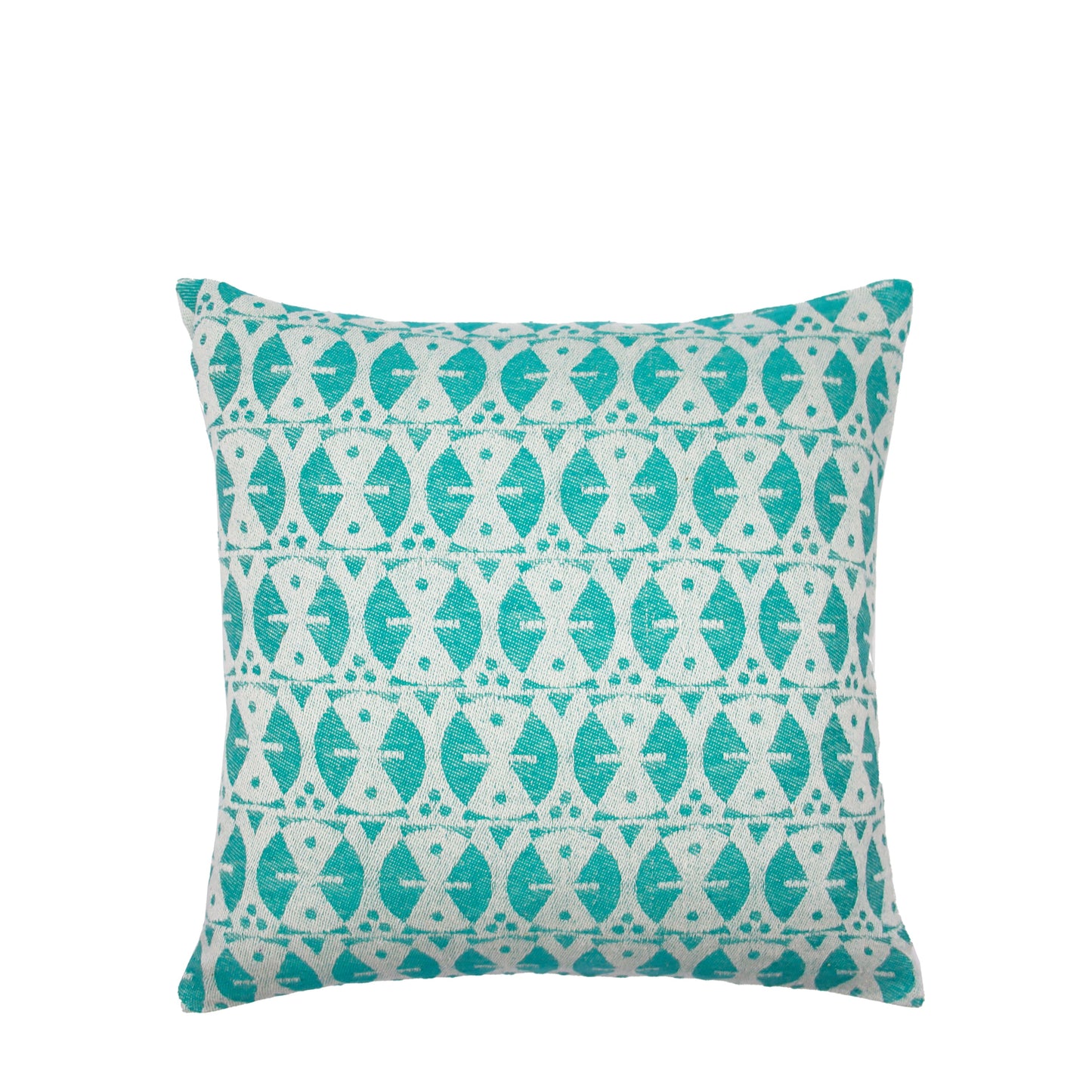 Teal 'Adinkra' Cushion Cover