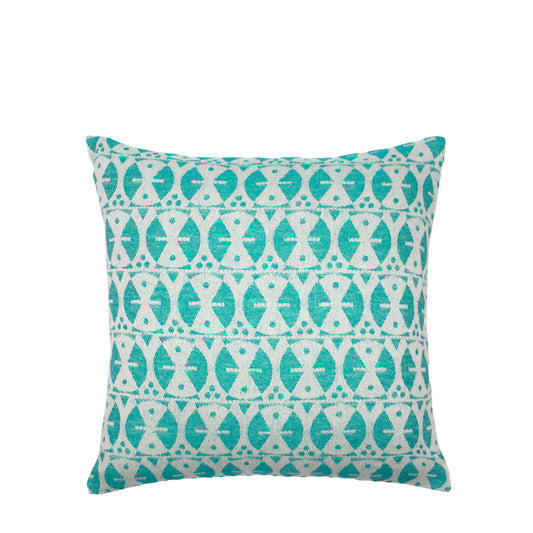 Teal 'Adinkra' Cushion Cover