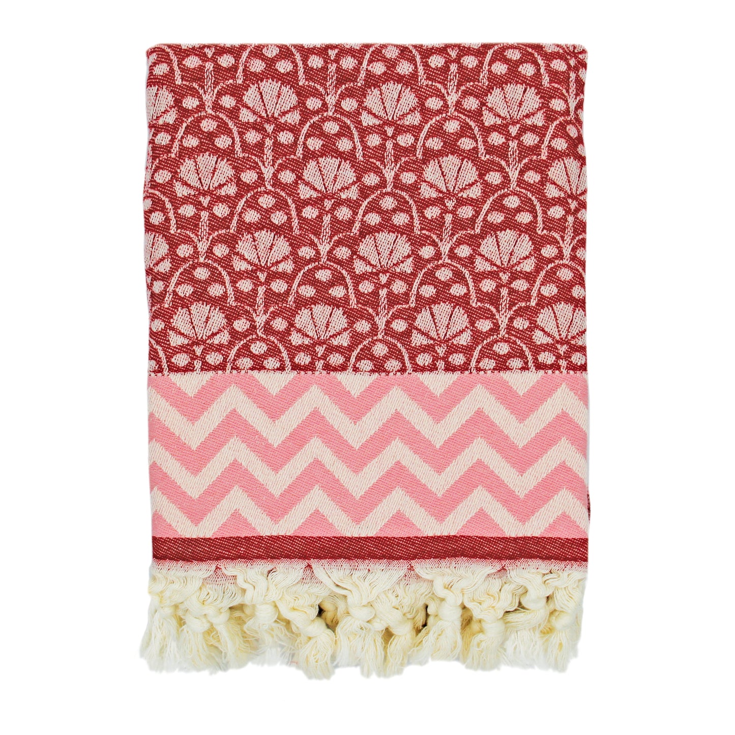 Red 'Jaipur' Peshtemal