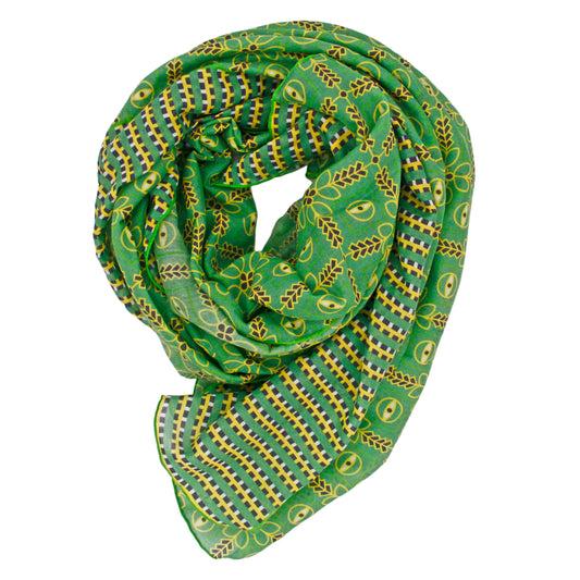 Green 'Eye' Long Scarf