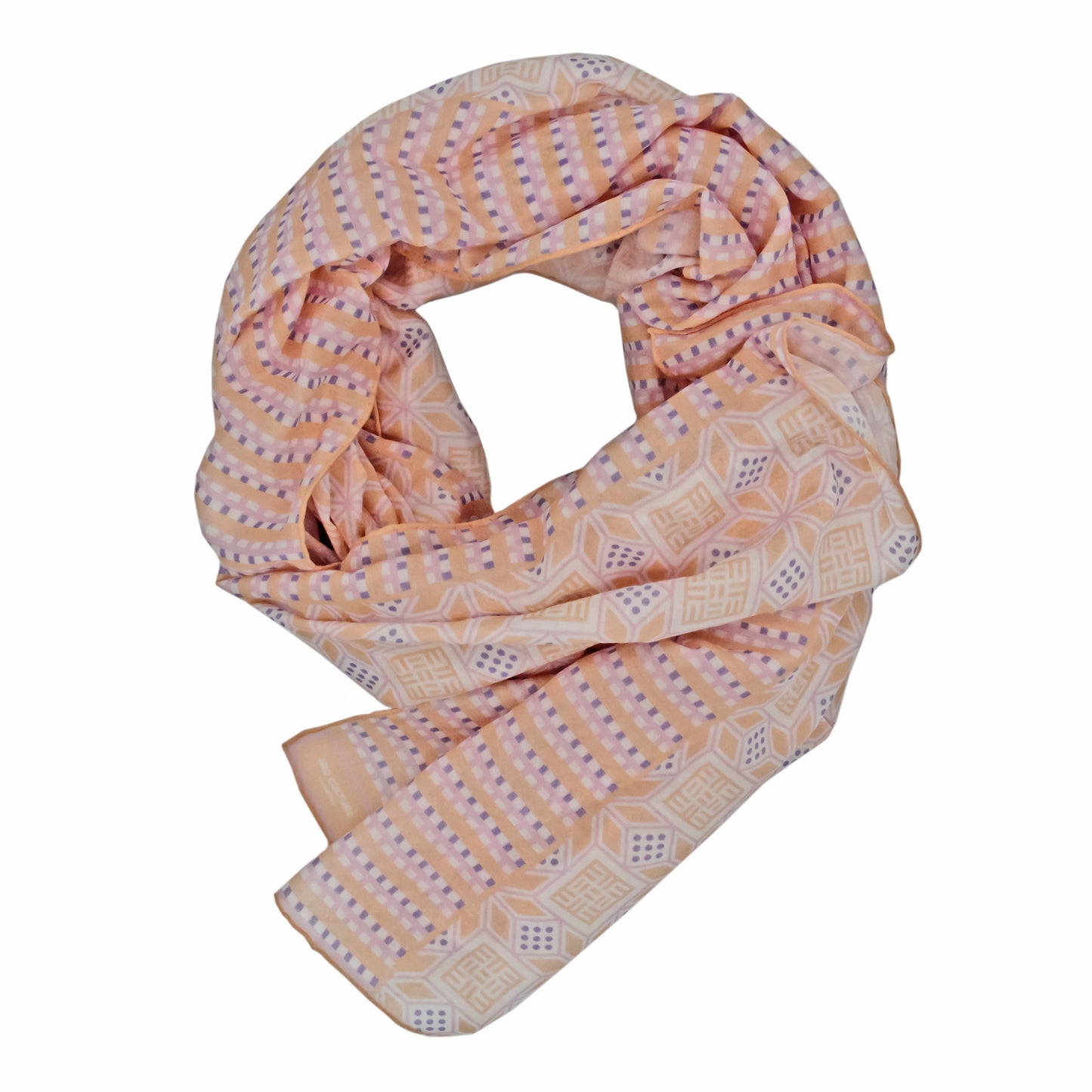 White 'Antioch' Long Scarf