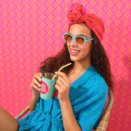 Teal 'Paro' Beach Kimono