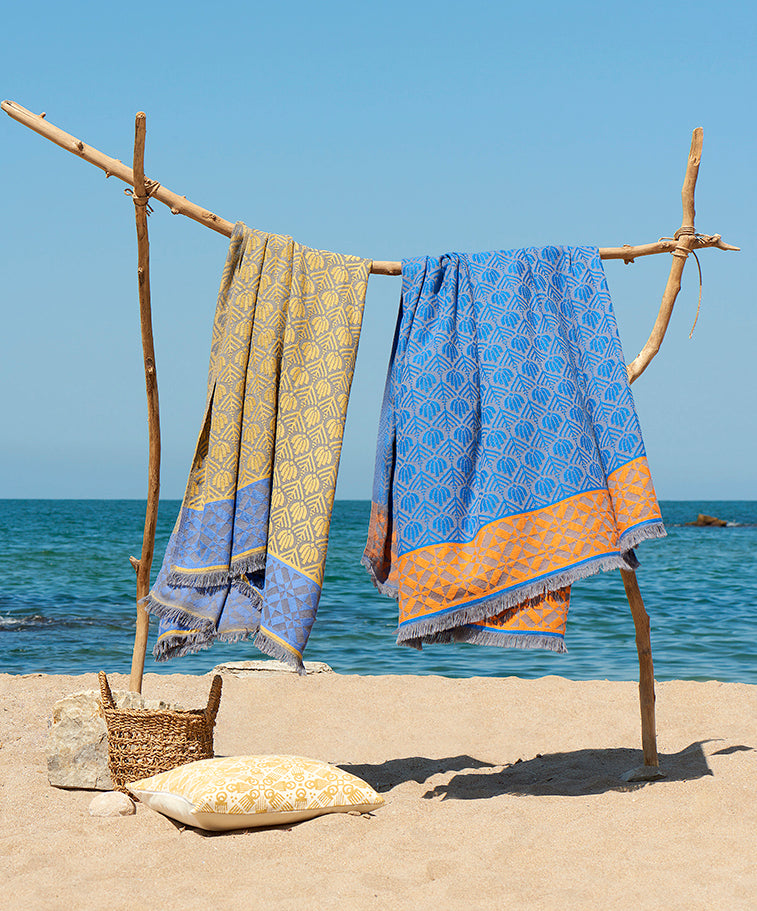 Blue 'Chichen Itza' Summer Throw