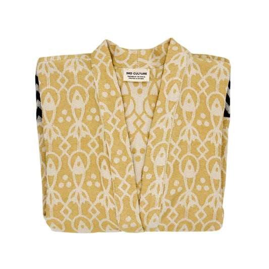 Mustard & Black 'Mahi' Kimono