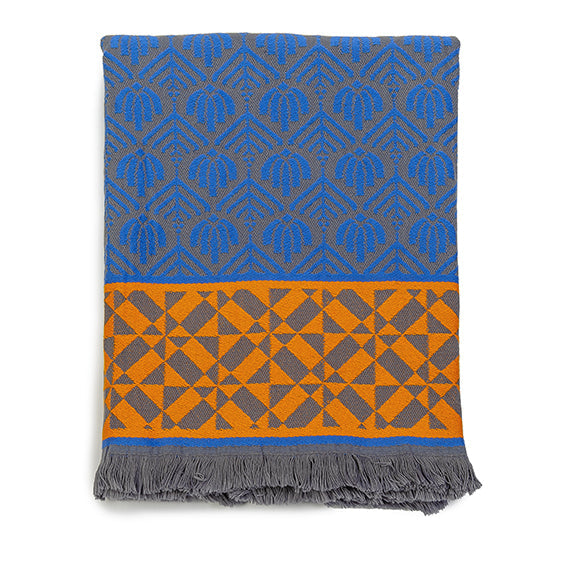 Blue 'Chichen Itza' Summer Throw