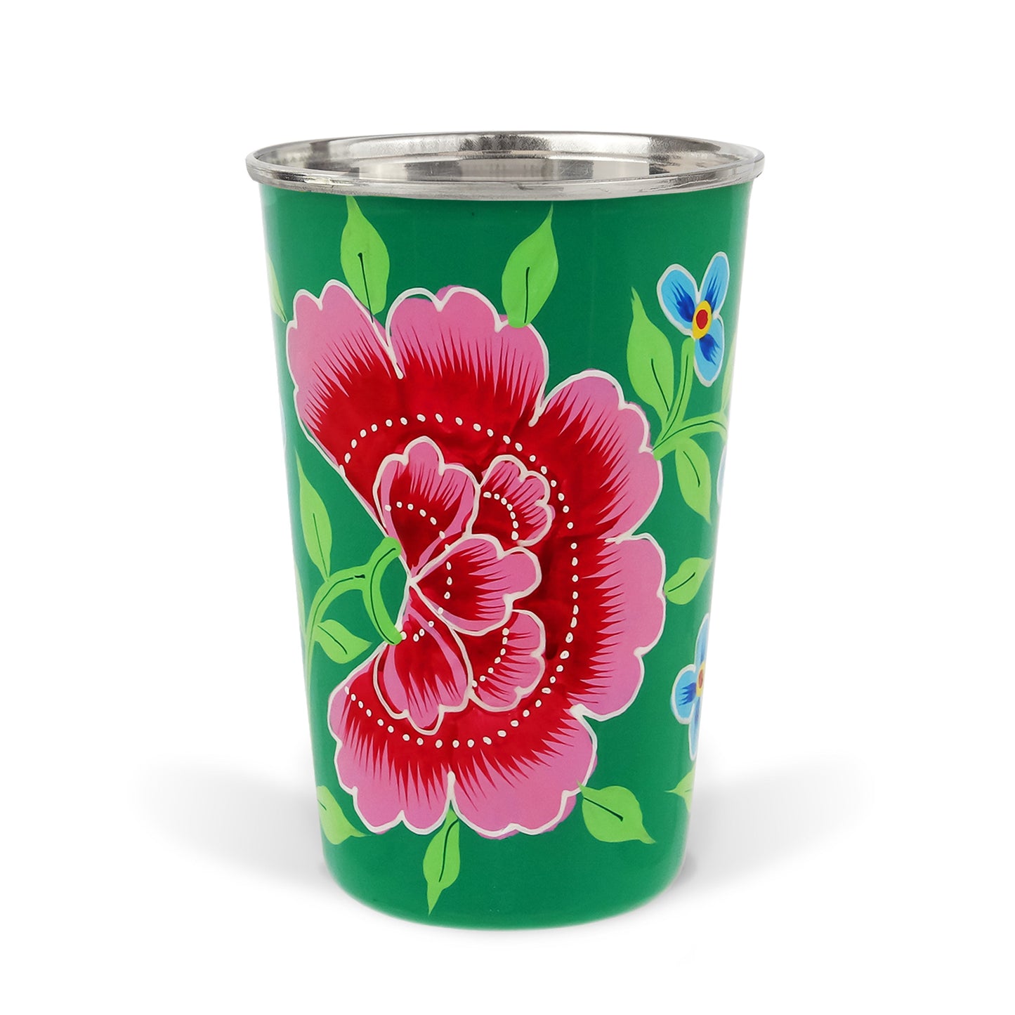 Green Floral Tumbler