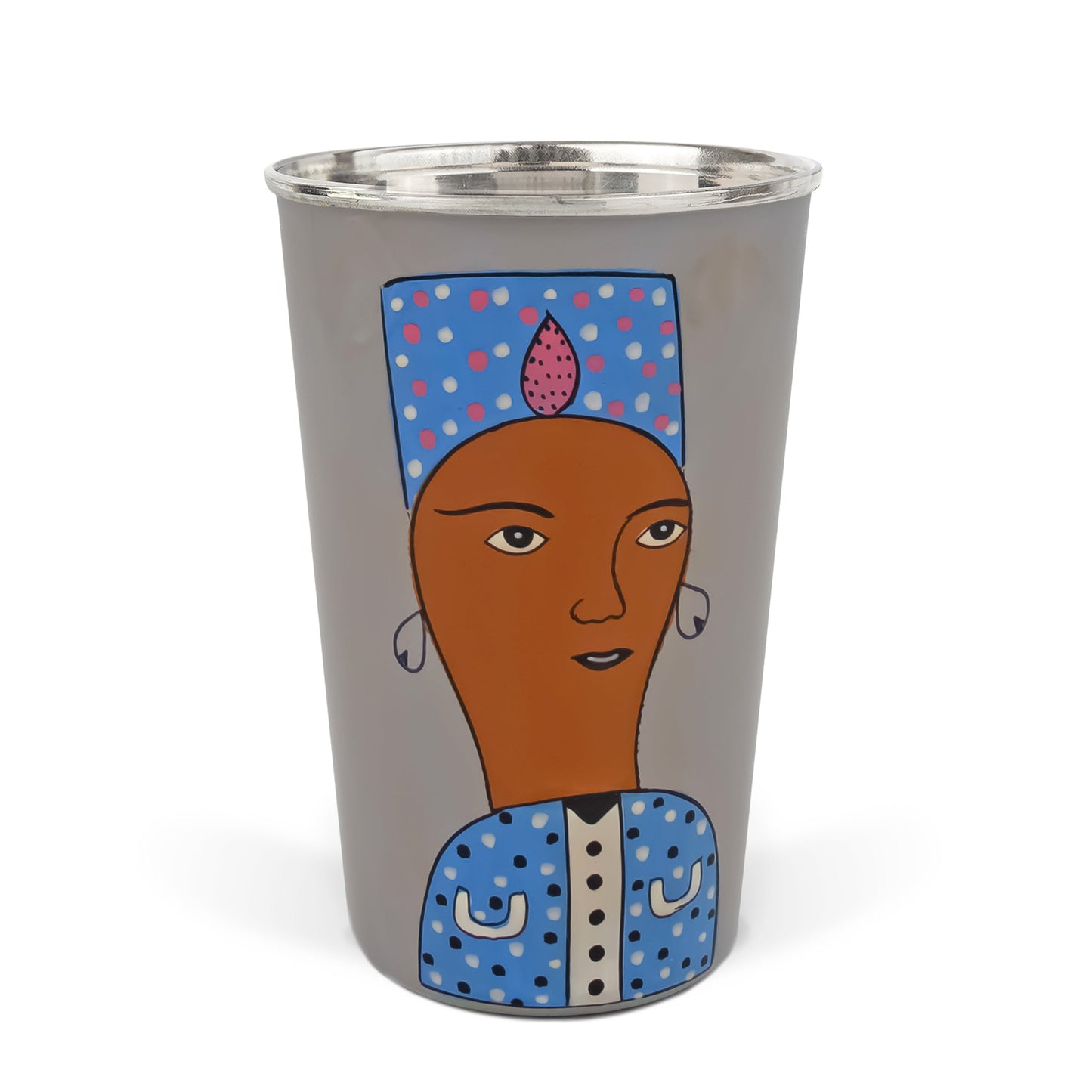 Grey Portrait Tumbler