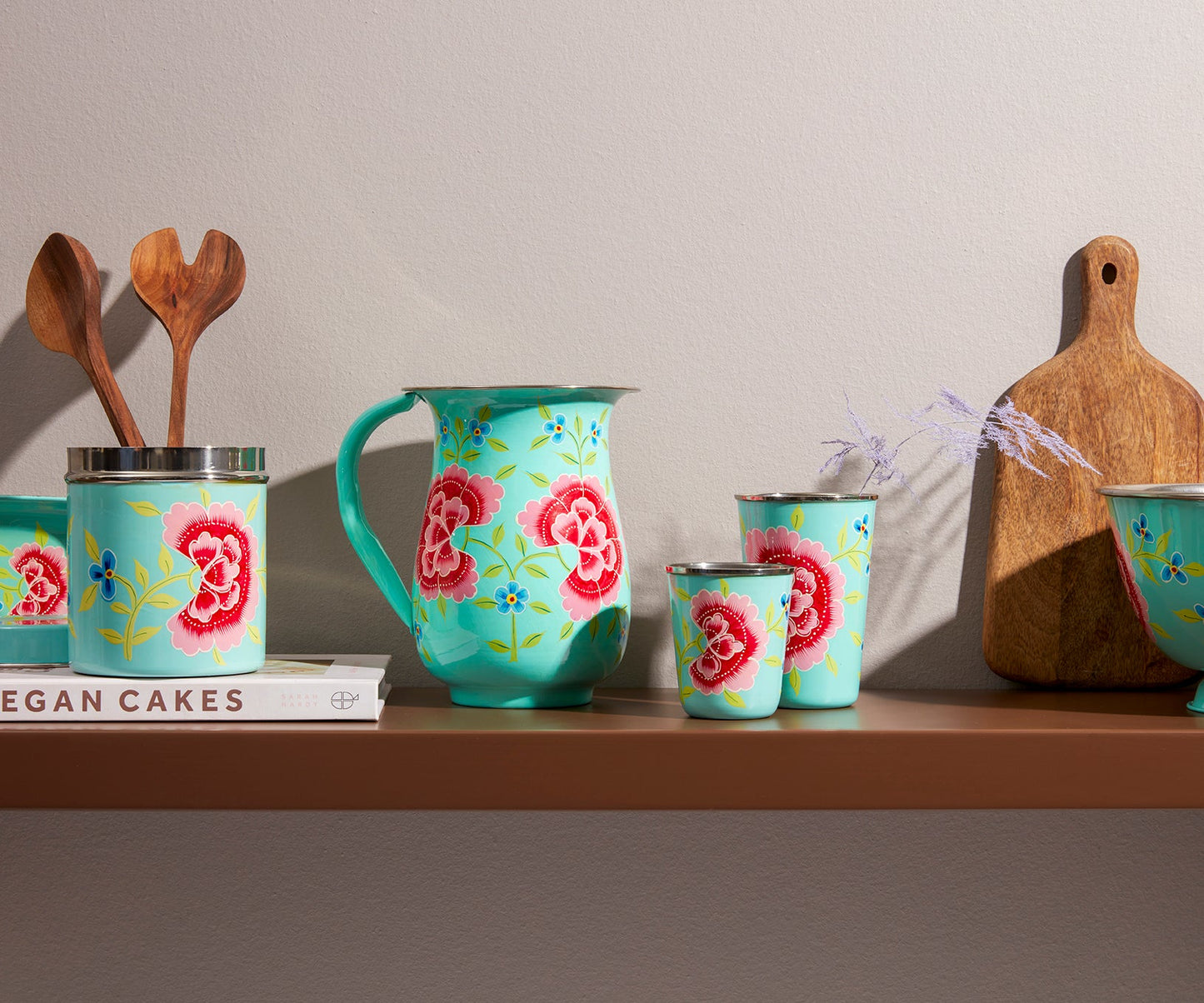 Mint Floral Jug