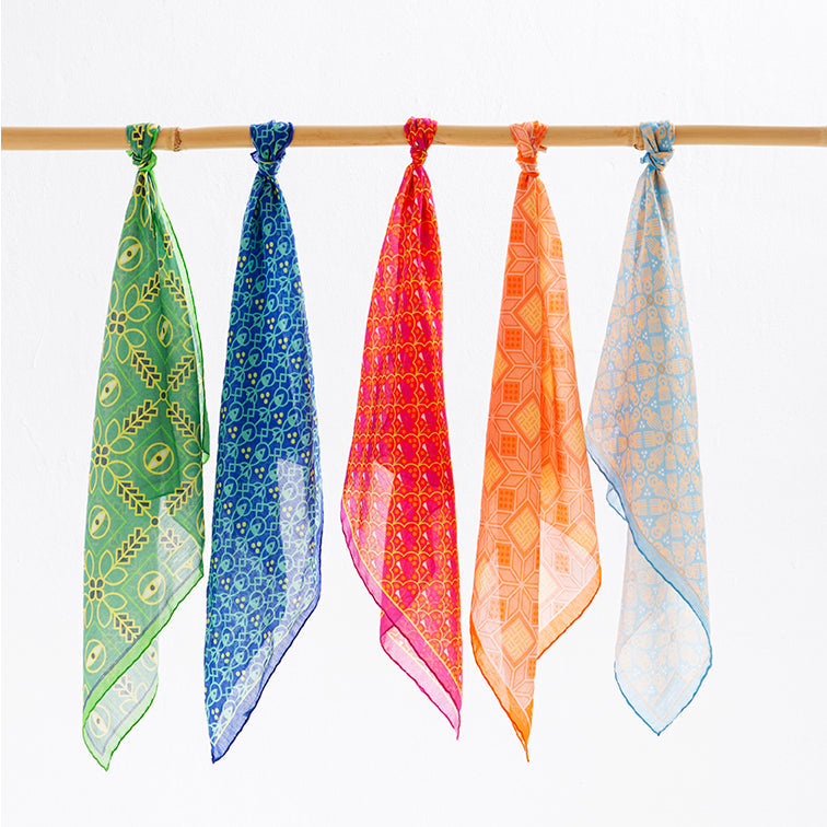 Blue 'Duafe' Pocket Square