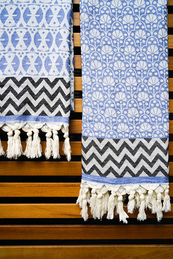 Blue 'Jaipur' Peshtemal