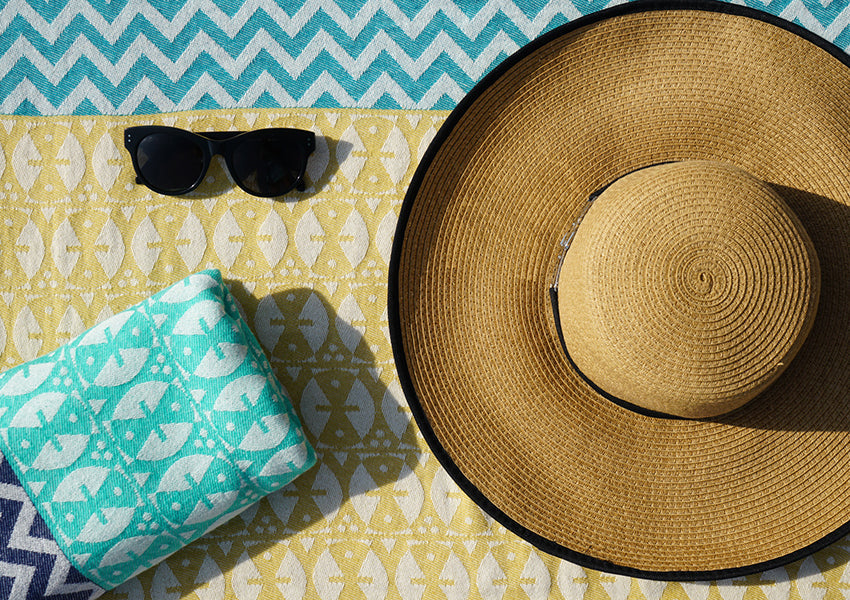 Teal 'Adinkra' Peshtemal