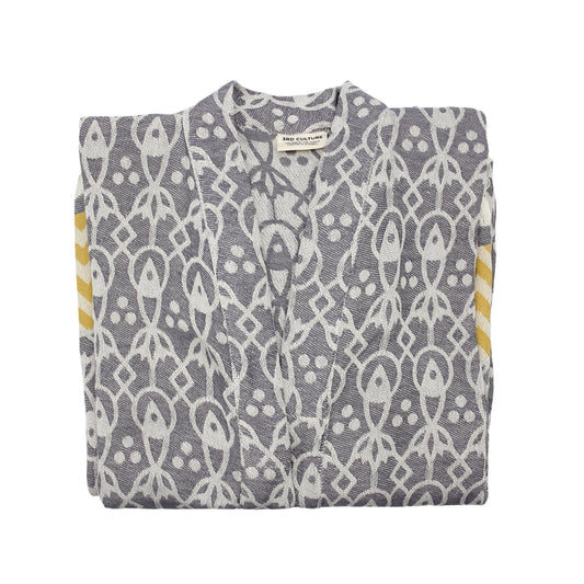Grey & Mustard 'Mahi' Kimono