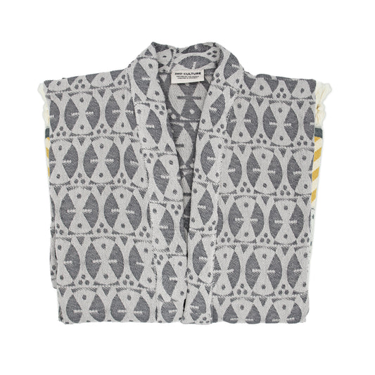 Grey & Mustard 'Adinkra' Kimono