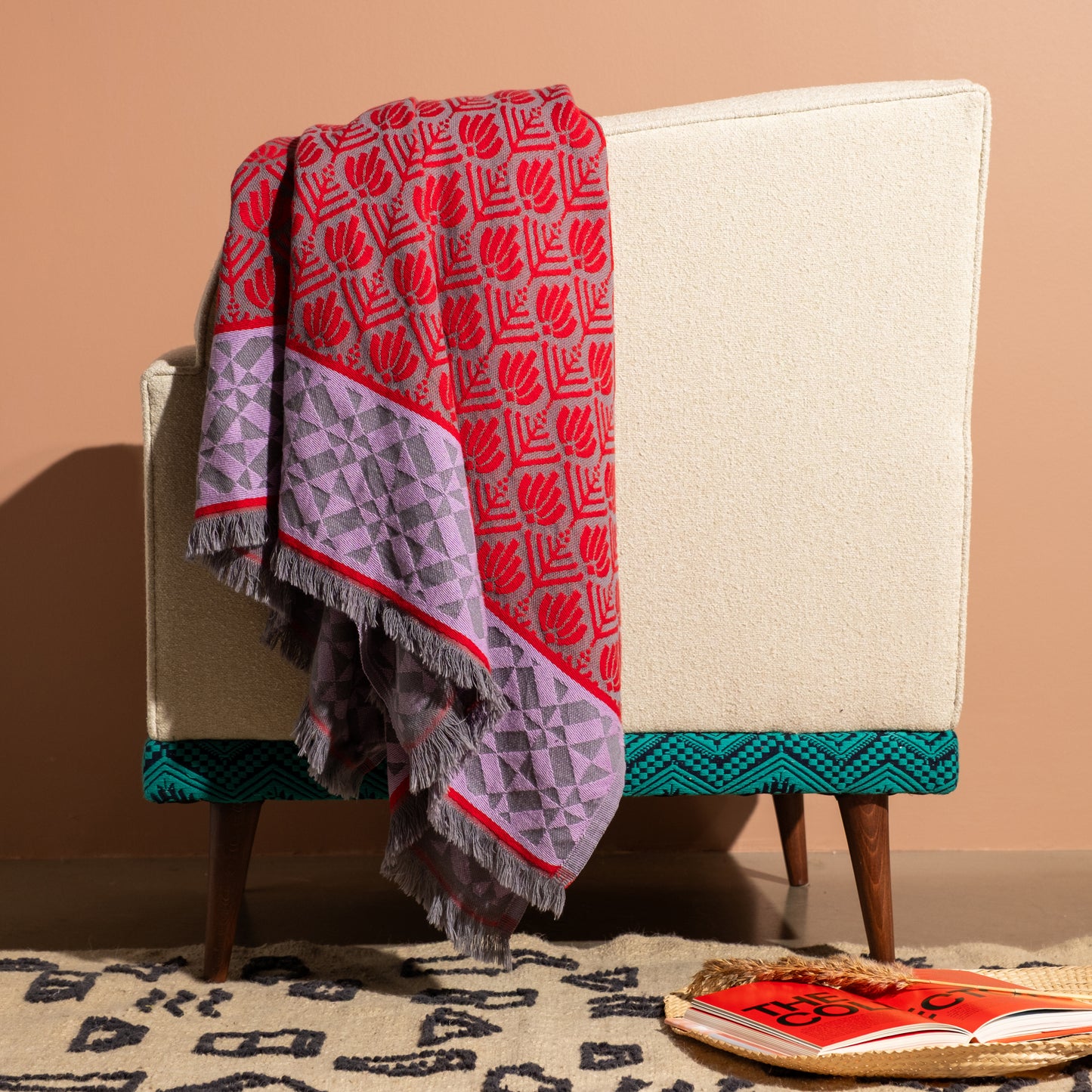 Red 'Chichen Itza' Summer Throw