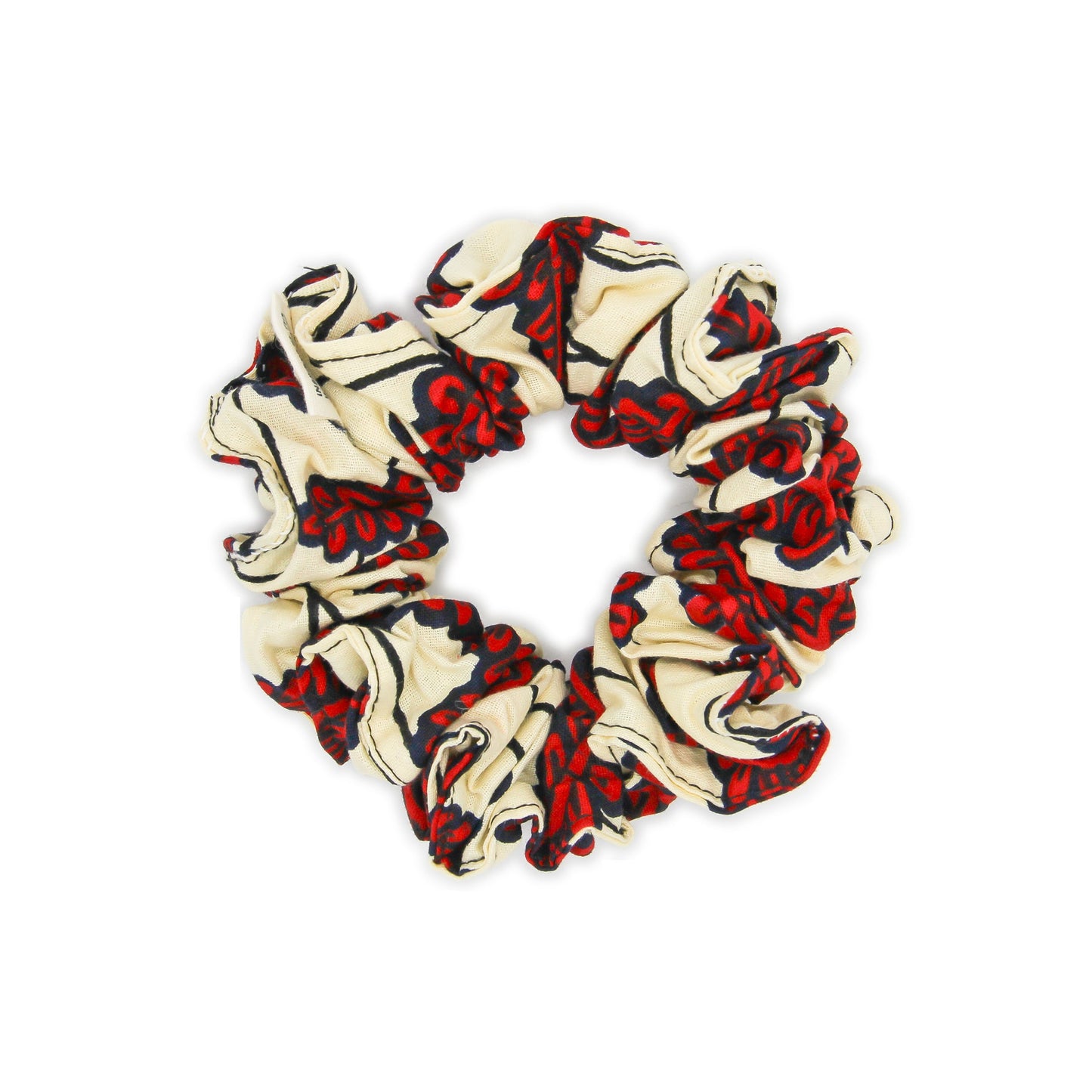 Scrunchie, White & Red