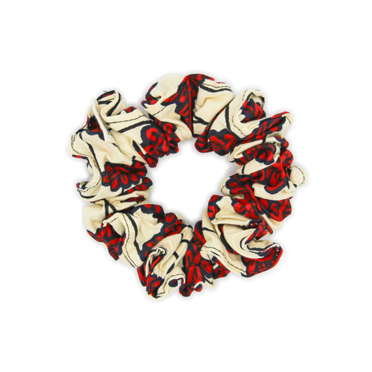 Scrunchie, White & Red