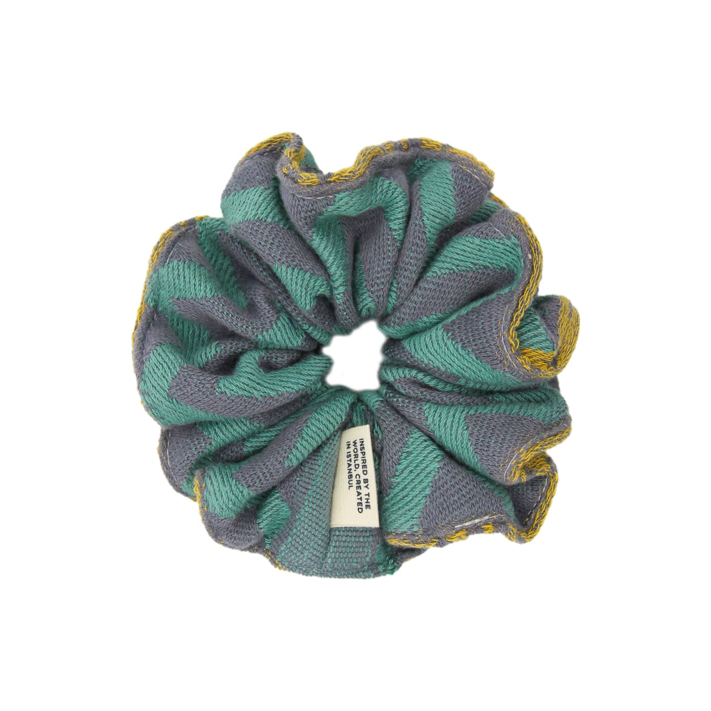 Sage 'Adinkra' Scrunchie
